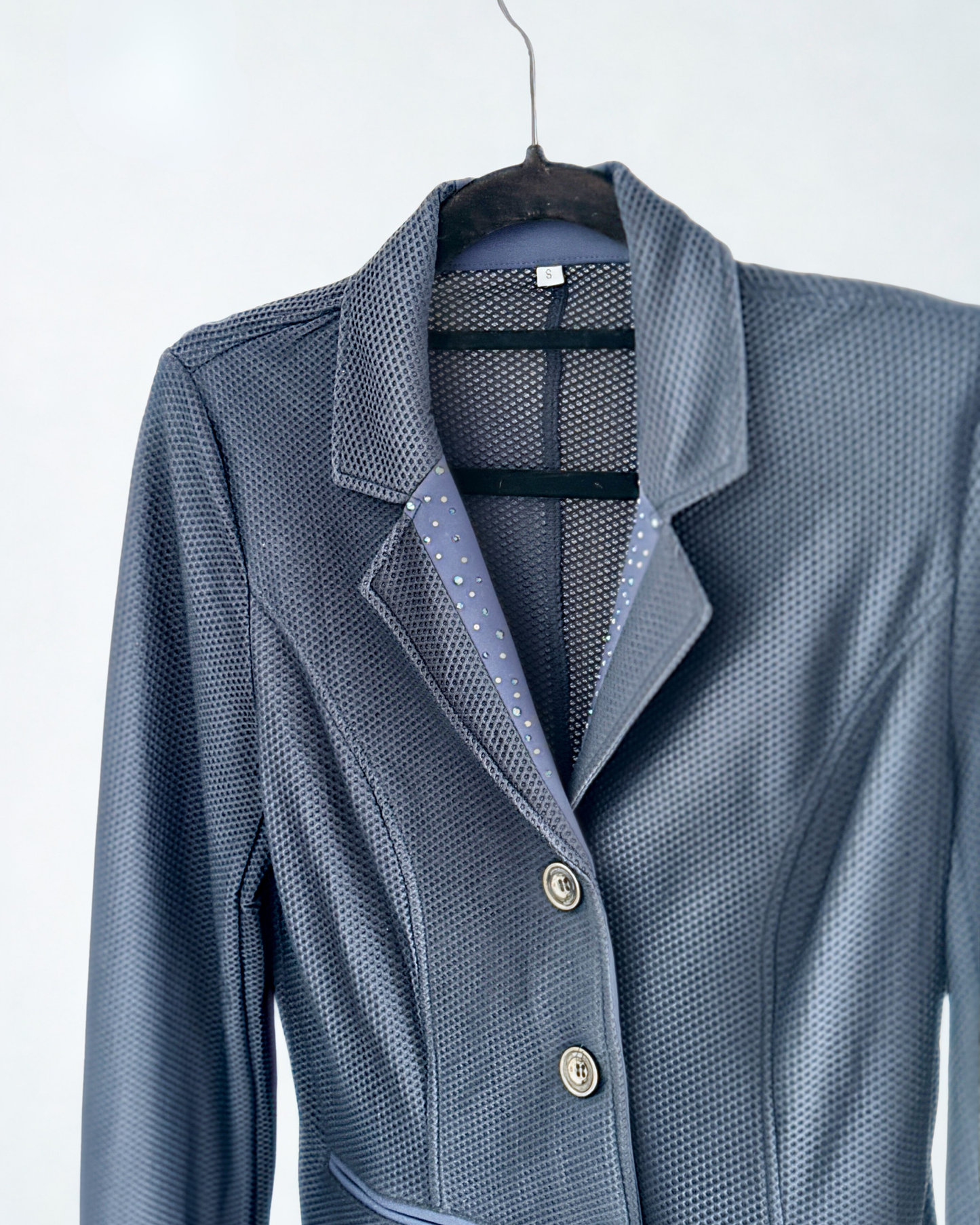 Navy Blue Mesh Show Jacket