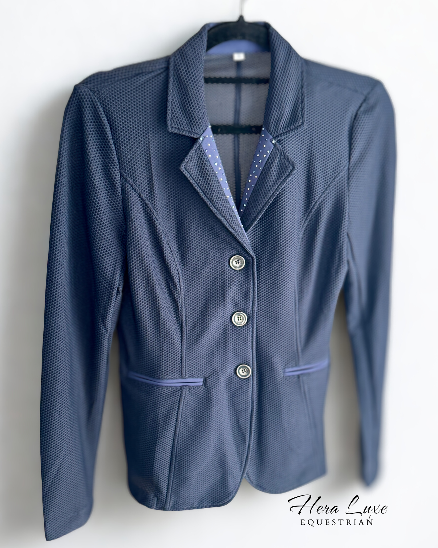 Navy Blue Mesh Show Jacket
